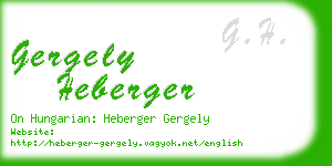 gergely heberger business card